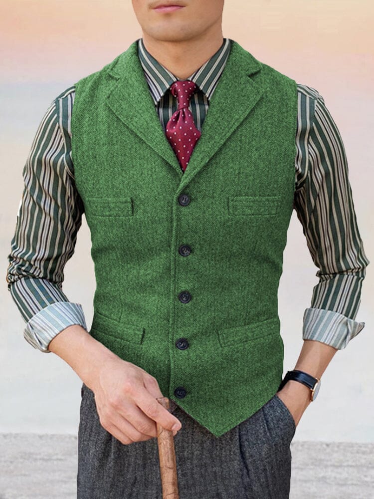 Classic Lapel Suit Vest - Image 5