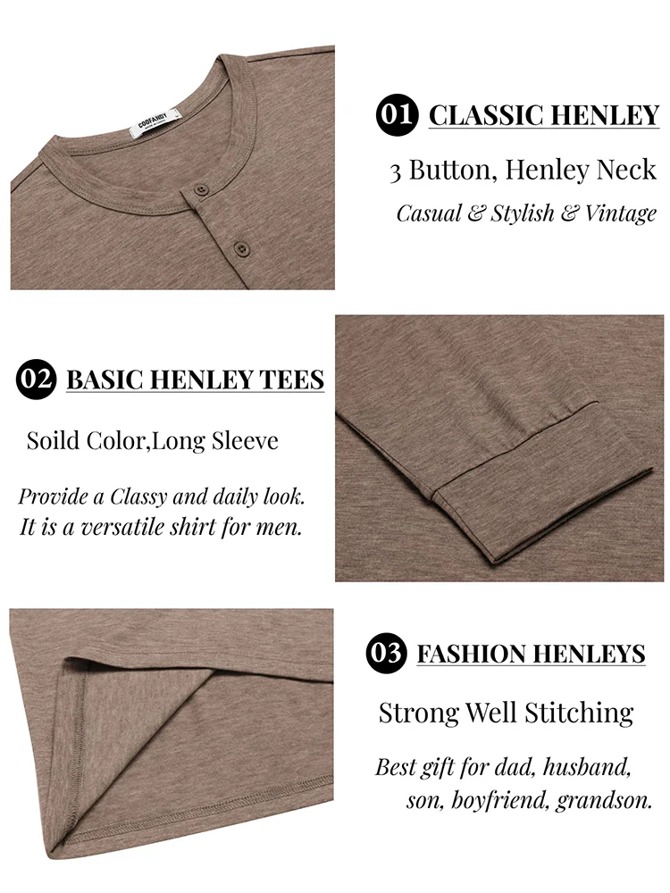 Classic Lightweight Stretch Henley Tee (US Only) - Image 13