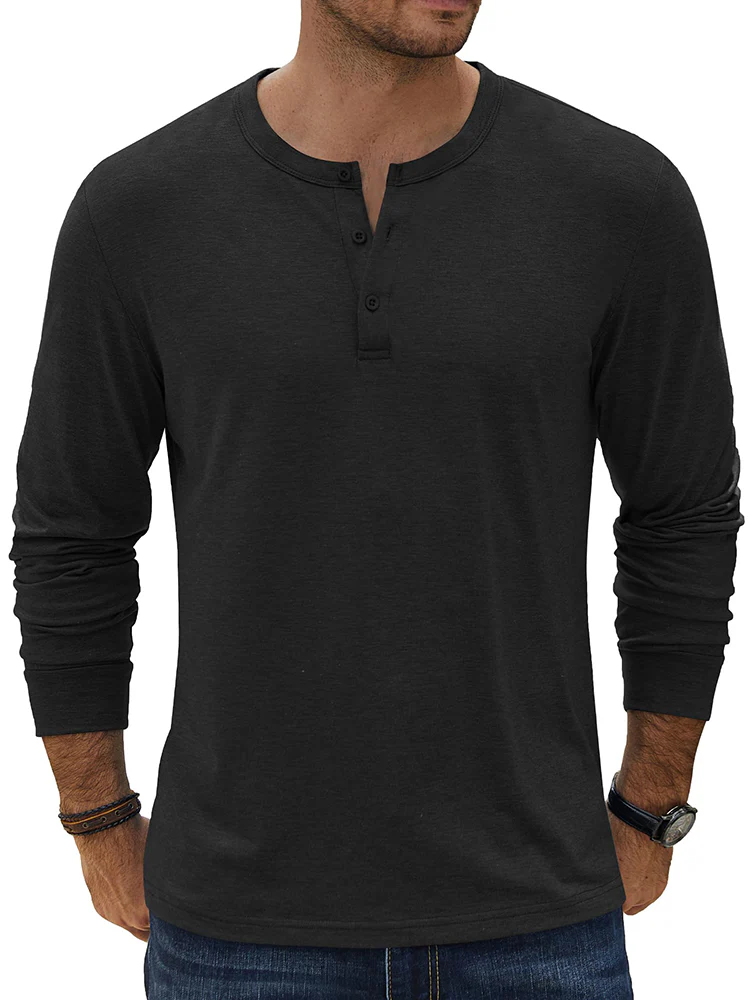 Classic Lightweight Stretch Henley Tee (US Only) - Image 2