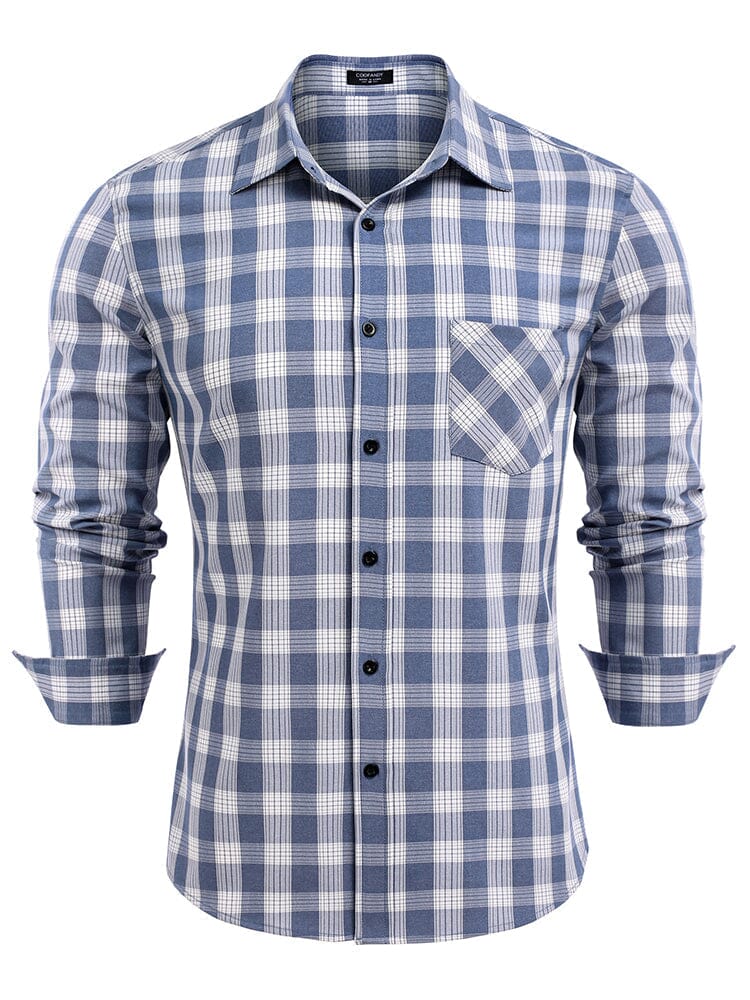 Classic Long Sleeve Plaid Shirts (US Only) - Image 11