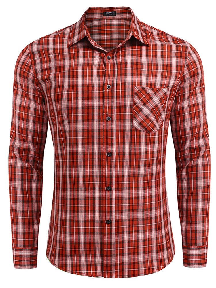Classic Long Sleeve Plaid Shirts (US Only) - Image 14