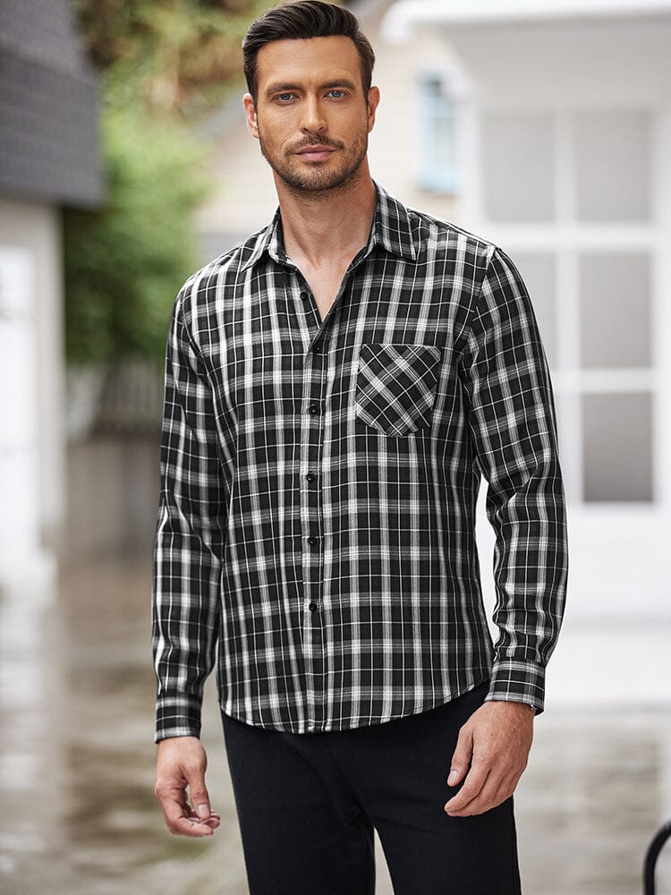 Classic Long Sleeve Plaid Shirts (US Only) - Image 2