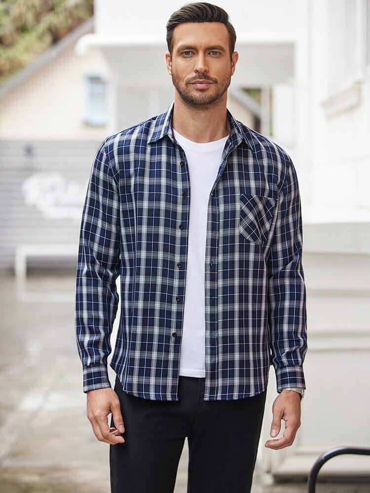 Classic Long Sleeve Plaid Shirts (US Only) - Image 3