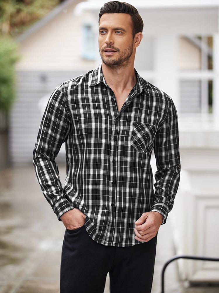 Classic Long Sleeve Plaid Shirts (US Only) - Image 6