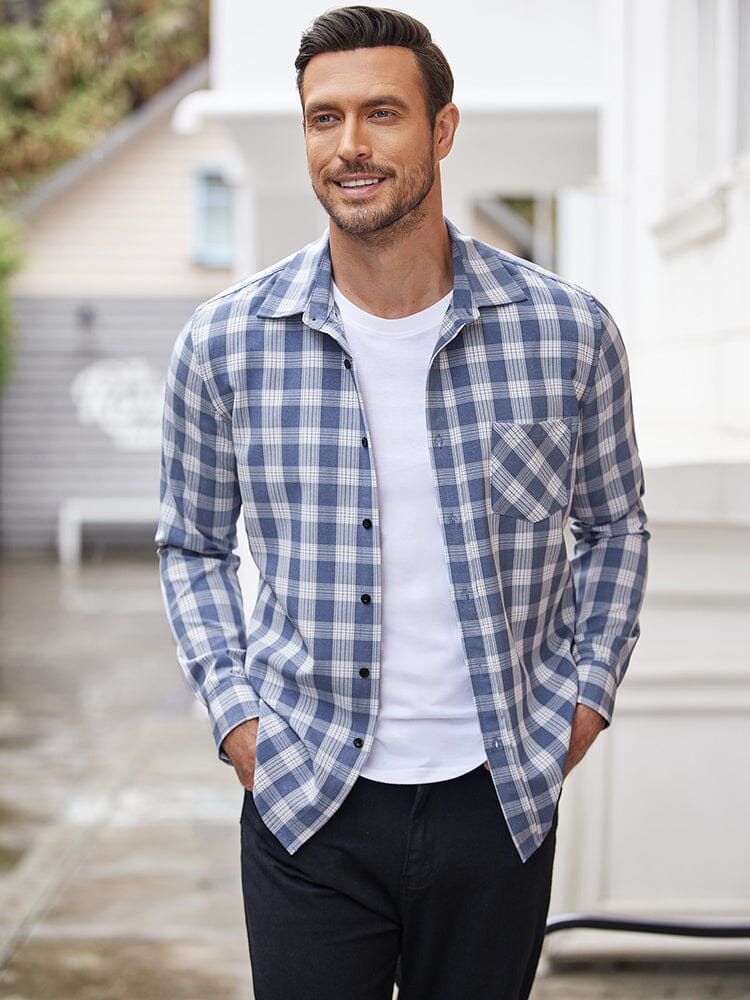 Classic Long Sleeve Plaid Shirts (US Only) - Image 8