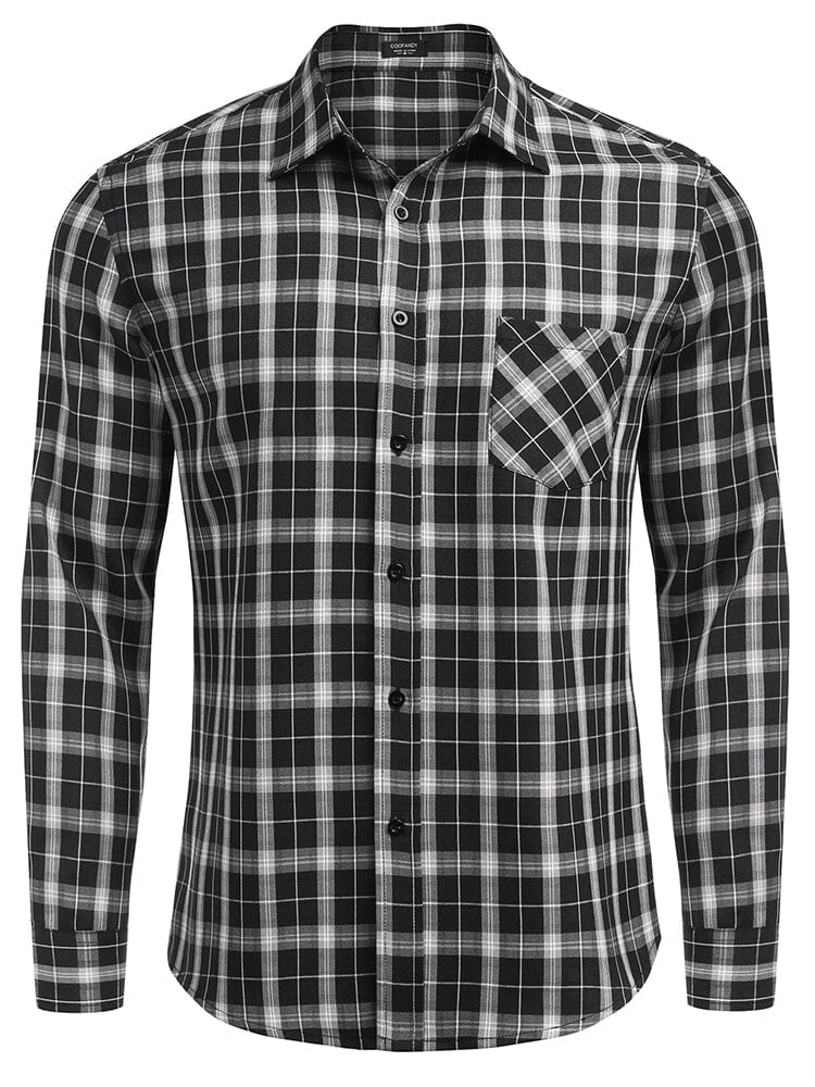 Classic Long Sleeve Plaid Shirts (US Only) - Image 9