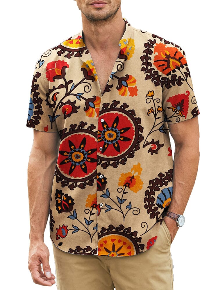 Classic Printed Linen Blend Shirt (US Only) - Image 7