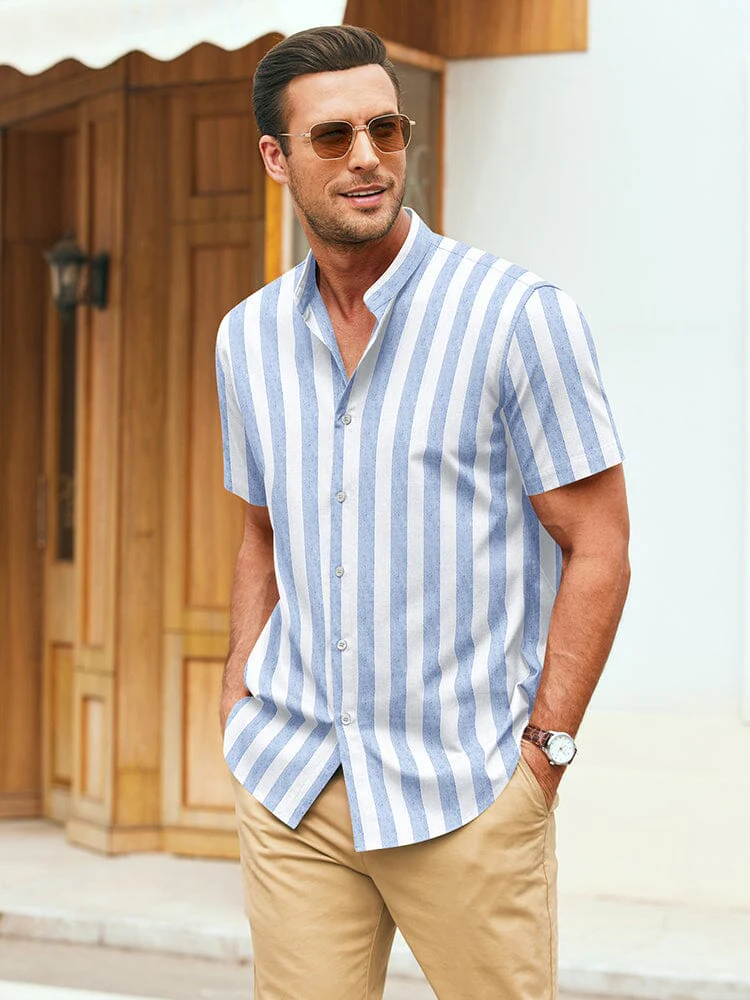 Classic Printed Linen Blend Shirt (US Only) - Image 8