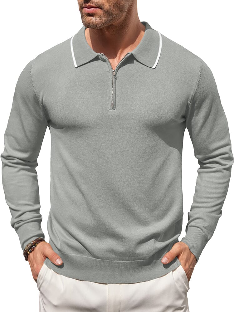 Classic Quarter Zip Polo Shirt (US Only) - Image 3