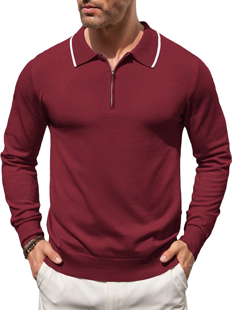 Classic Quarter Zip Polo Shirt (US Only) - Image 8