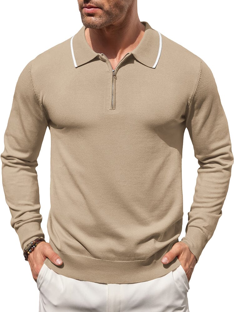 Classic Quarter Zip Polo Shirt (US Only) - Image 9