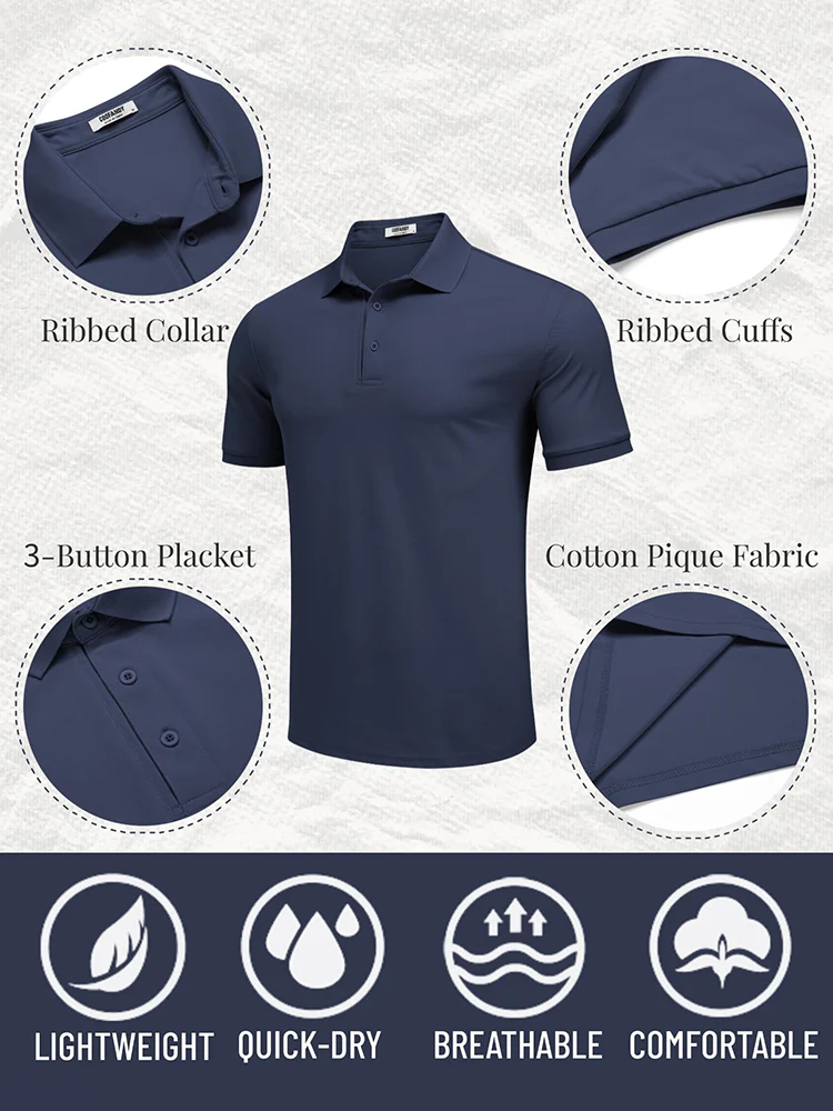 Classic Quick-Dry Golf Polo Shirt (US Only) - Image 16