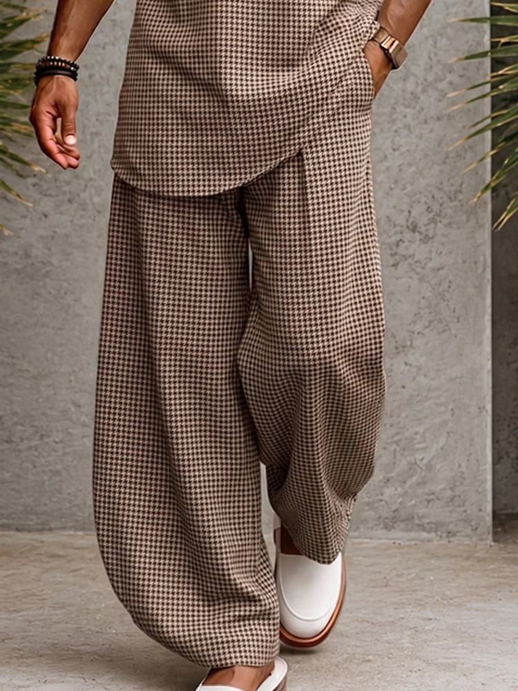 Classic Relaxed Fit Plaid Print Matching Set - Image 6