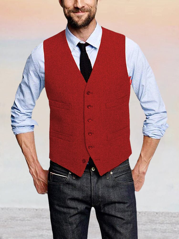 Classic Retro Tweed Vest - Image 11