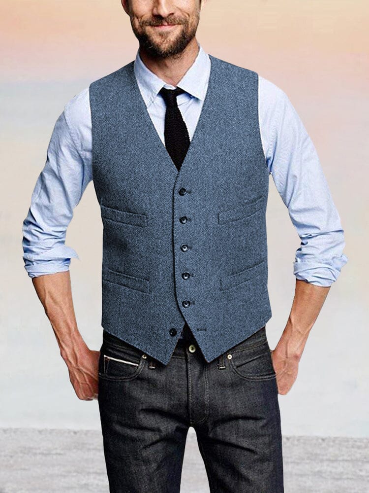 Classic Retro Tweed Vest - Image 2