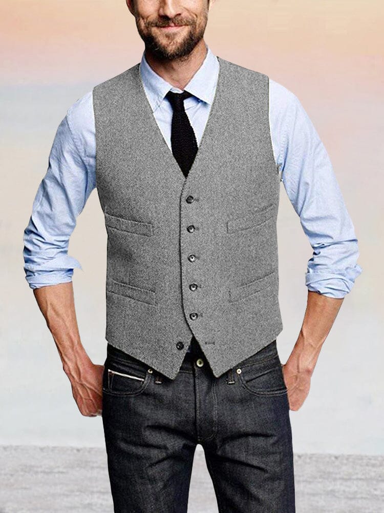 Classic Retro Tweed Vest - Image 3