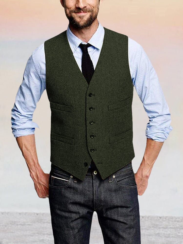 Classic Retro Tweed Vest - Image 4