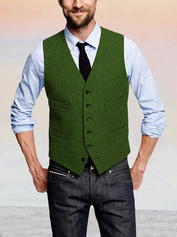 Classic Retro Tweed Vest - Image 5