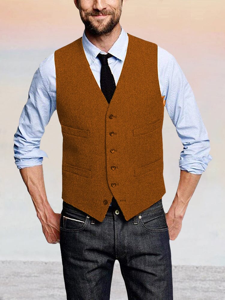 Classic Retro Tweed Vest - Image 6
