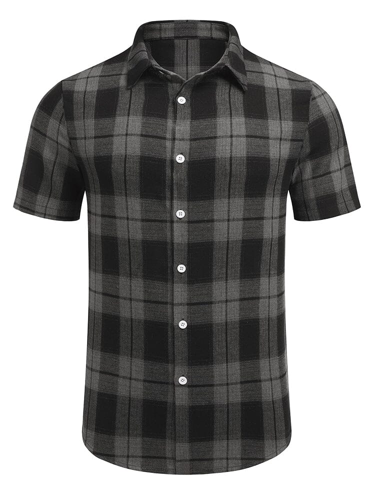 Classic Short Sleeve Checkered Shirt - Image 13
