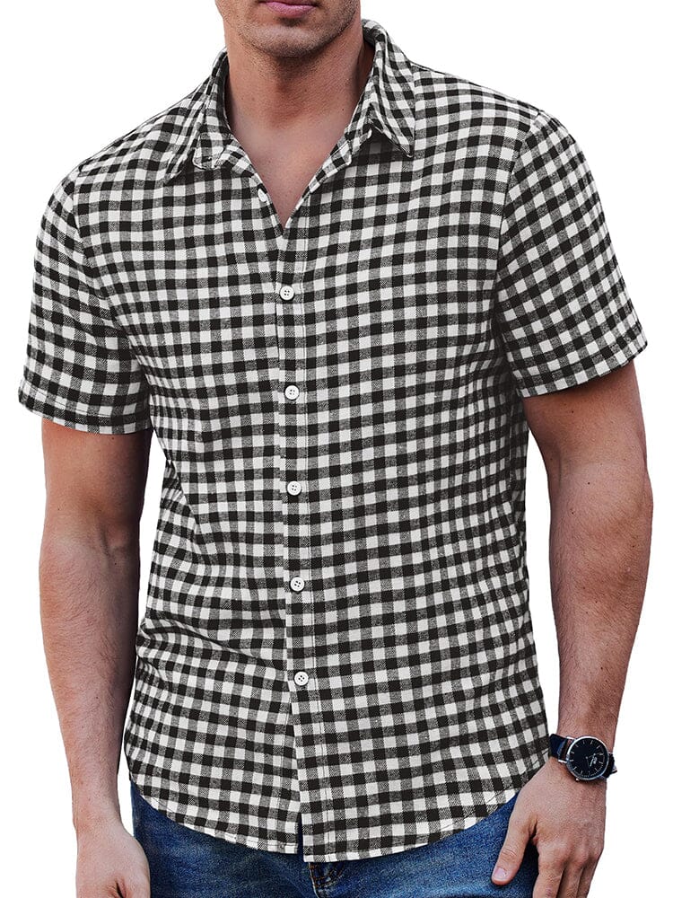 Classic Short Sleeve Checkered Shirt - Image 2