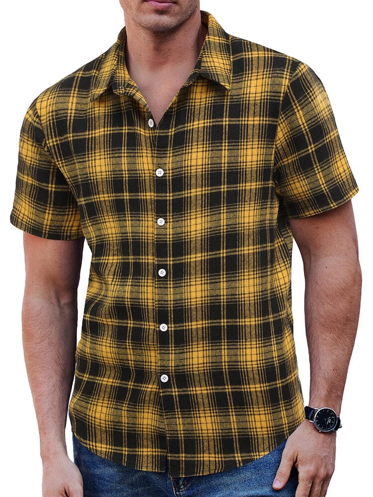 Classic Short Sleeve Checkered Shirt - Image 3
