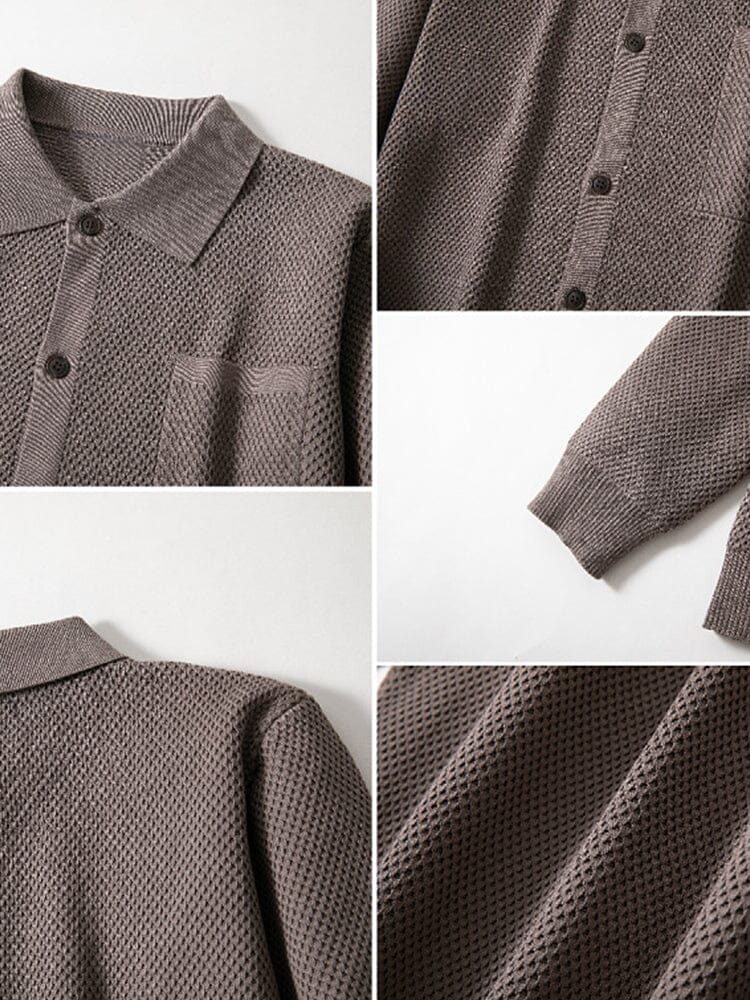 Classic Simple Soft Knit Cardigan - Image 5