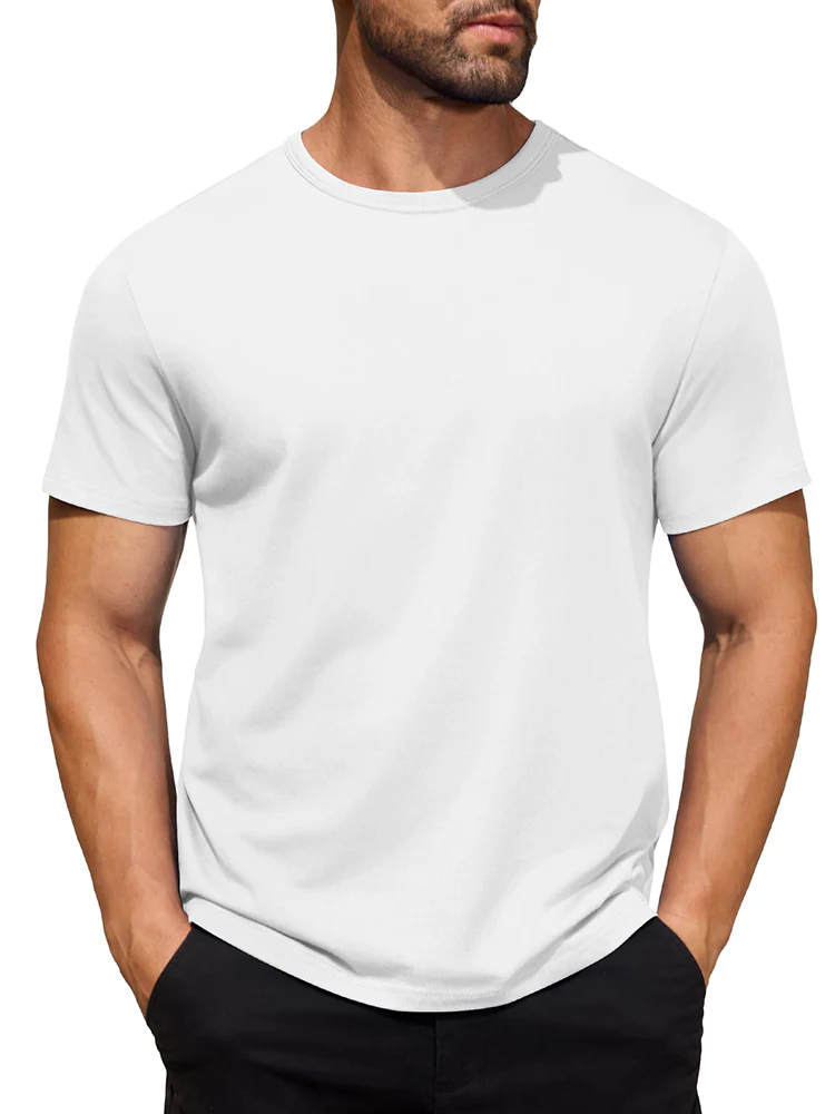 Classic Solid Versatile Basic T-Shirt (US Only) - Image 3