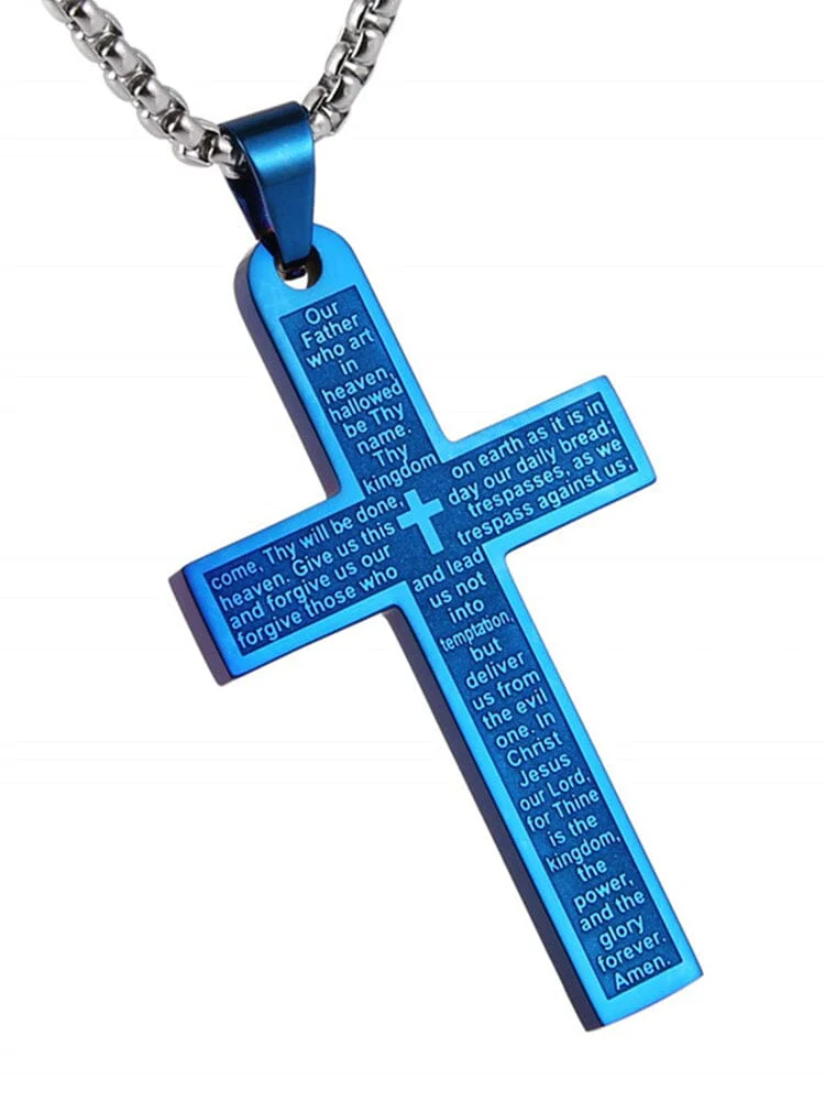 Classic Stainless Steel Cross Necklace - Image 3