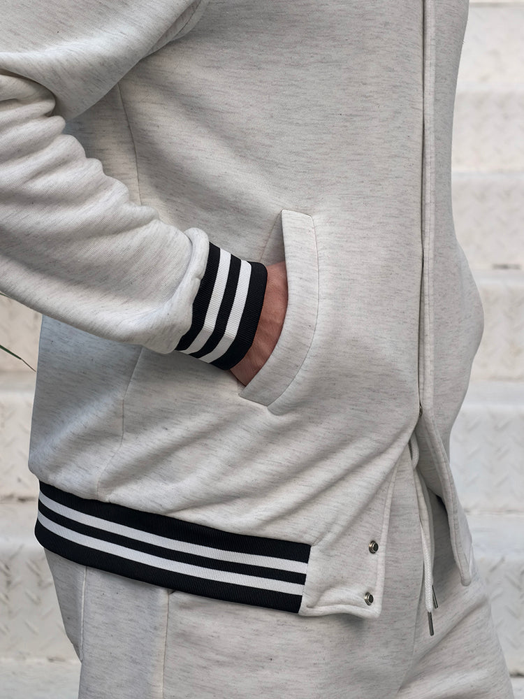 Classic Striped Trim Jacket Pants Set - Image 12