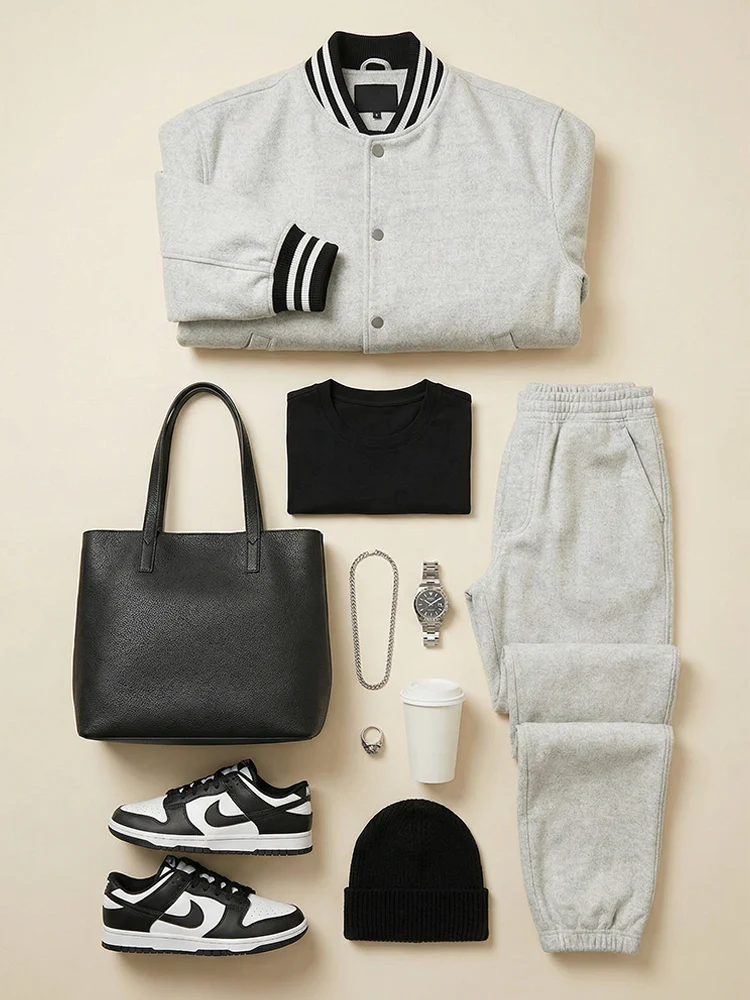 Classic Striped Trim Jacket Pants Set - Image 17