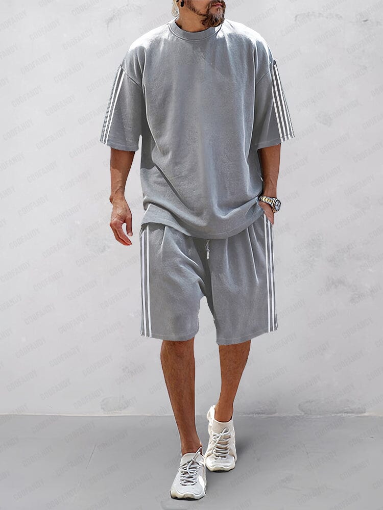 Classic Stripes 100% Cotton Tracksuit Set - Image 2