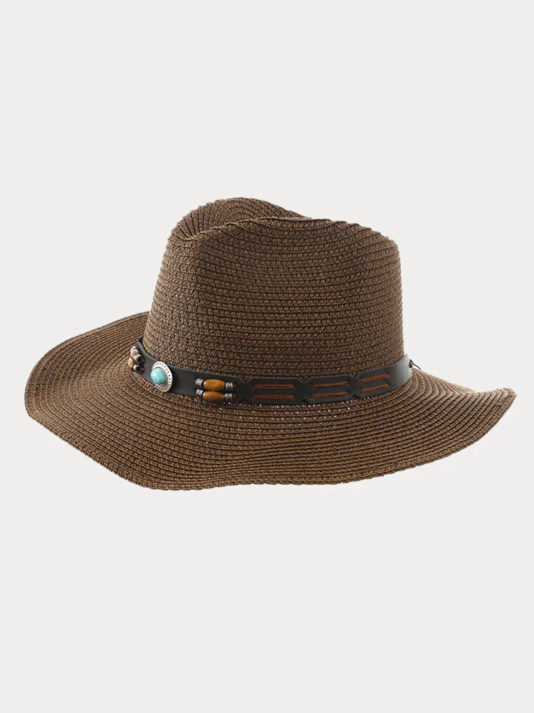 Classic Summer Straw Fishing Beach Hat - Image 2