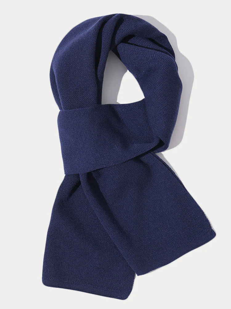 Classic Thick Solid Knit Scarf - Image 2