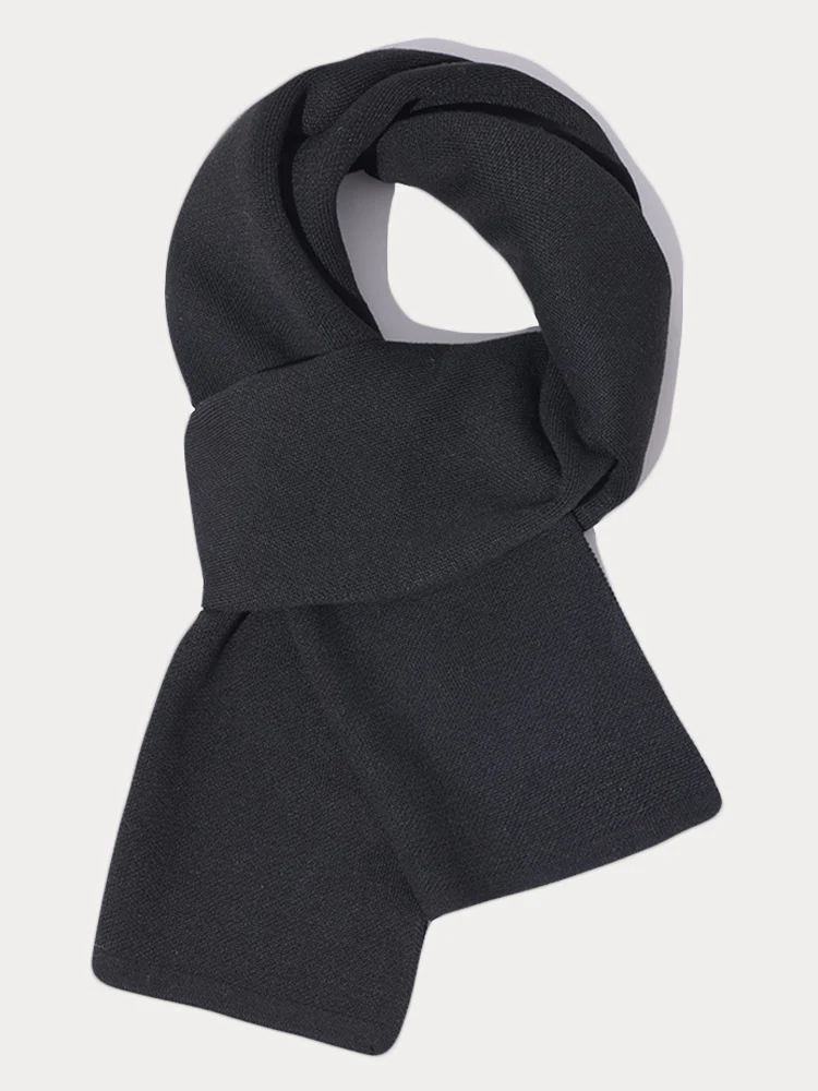 Classic Thick Solid Knit Scarf - Image 3