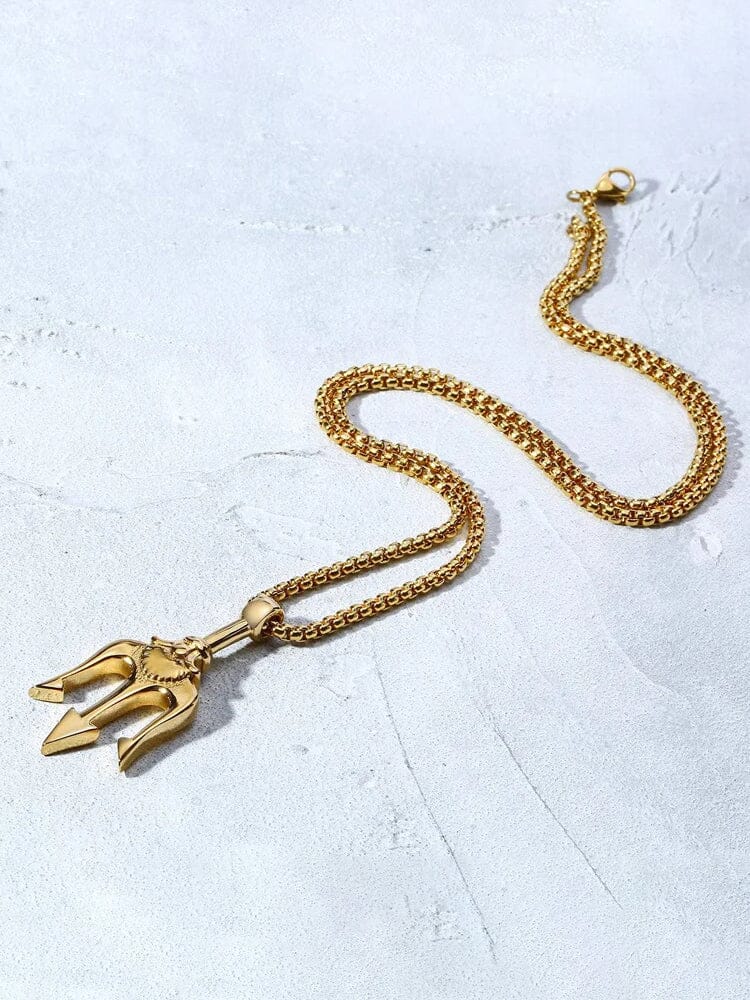 Classic Trident Pendant Necklace - Image 4