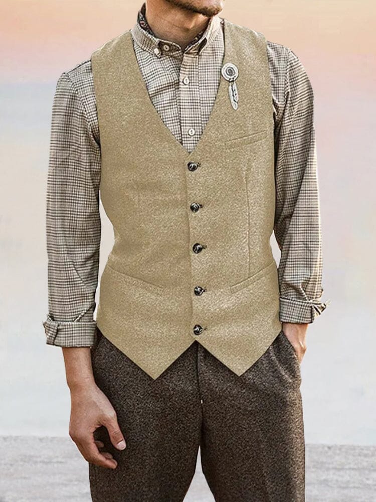 Classic Tweed Suit Vest - Image 6