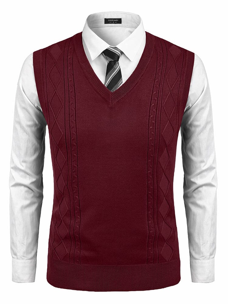 Classic V-Neck Knit Vest (US Only) - Image 5