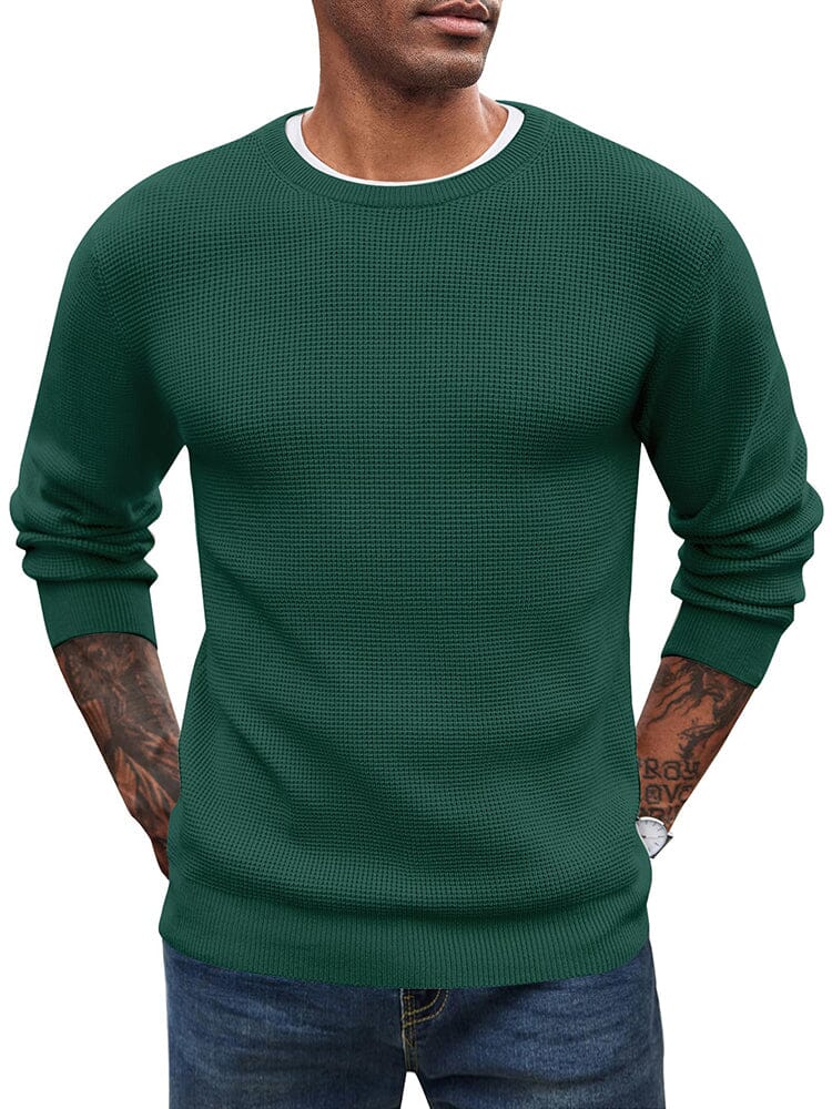 Classic Waffle Knitted Pullover Sweater (US Only) - Image 10