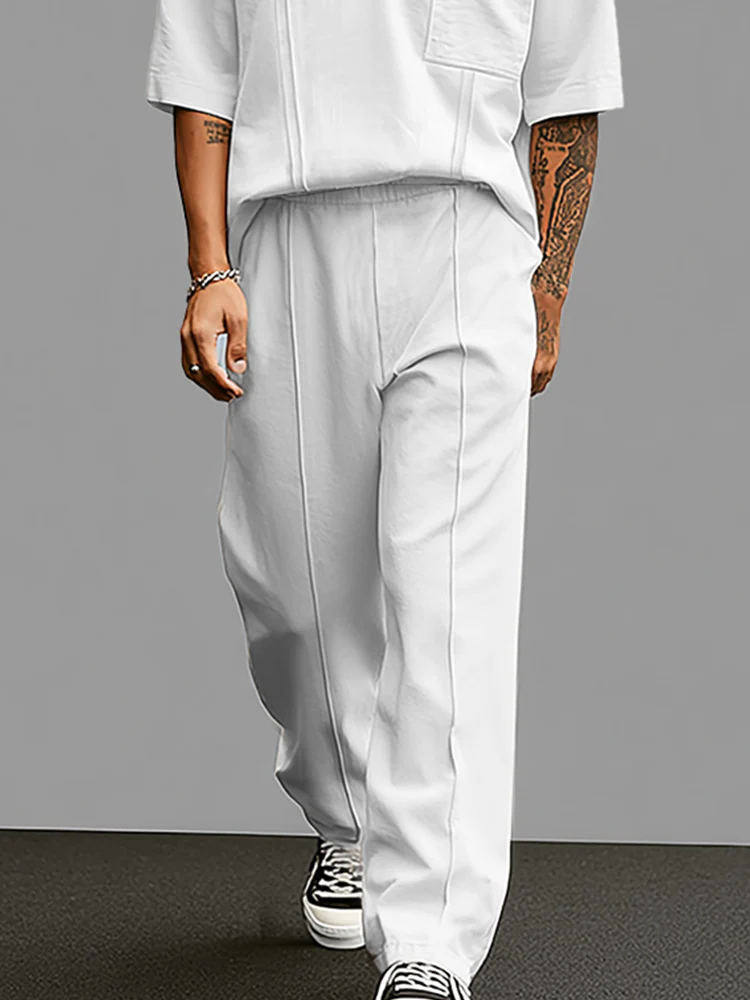 Classy Casual Polo Shirt Pants Set - Image 4