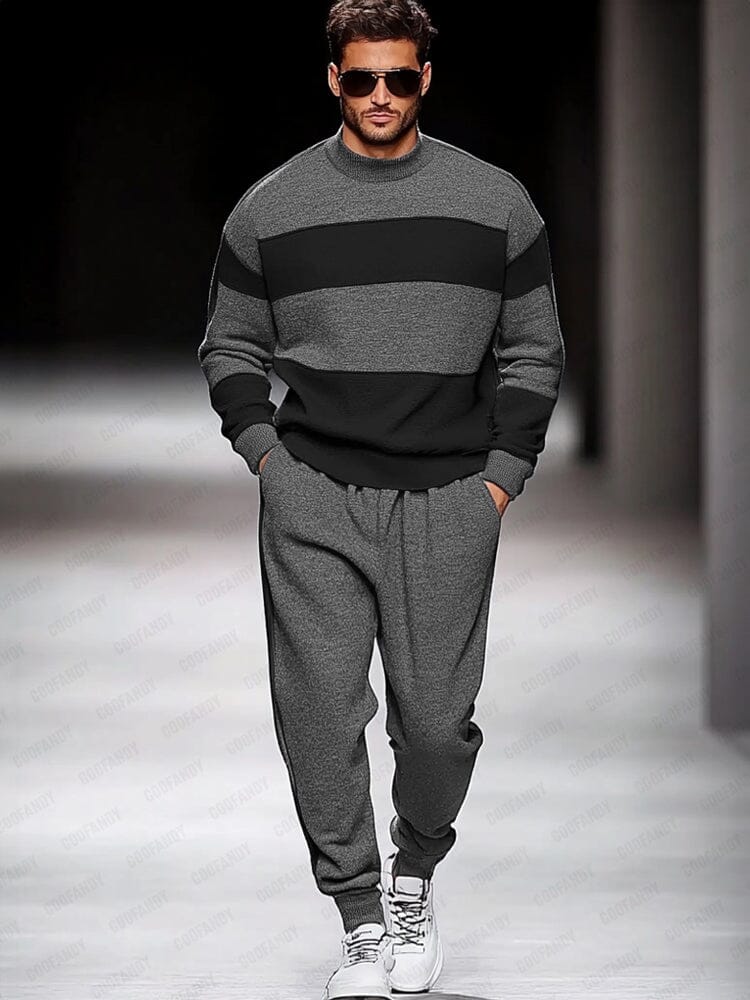 Clean Tailored Sweatshirt Jogger Set - Image 2
