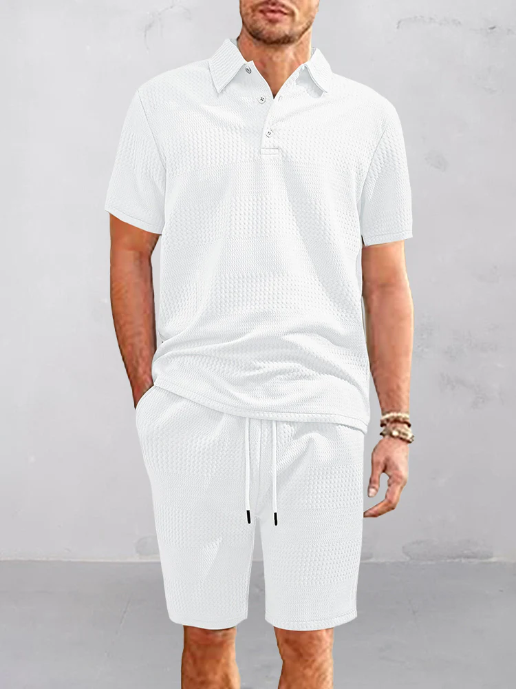 Comfort Fit Jacquard Textured 2-Piece Set - Image 2