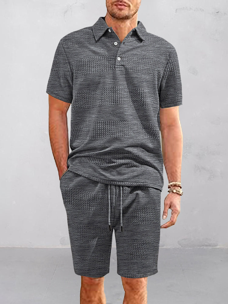 Comfort Fit Jacquard Textured 2-Piece Set - Image 5