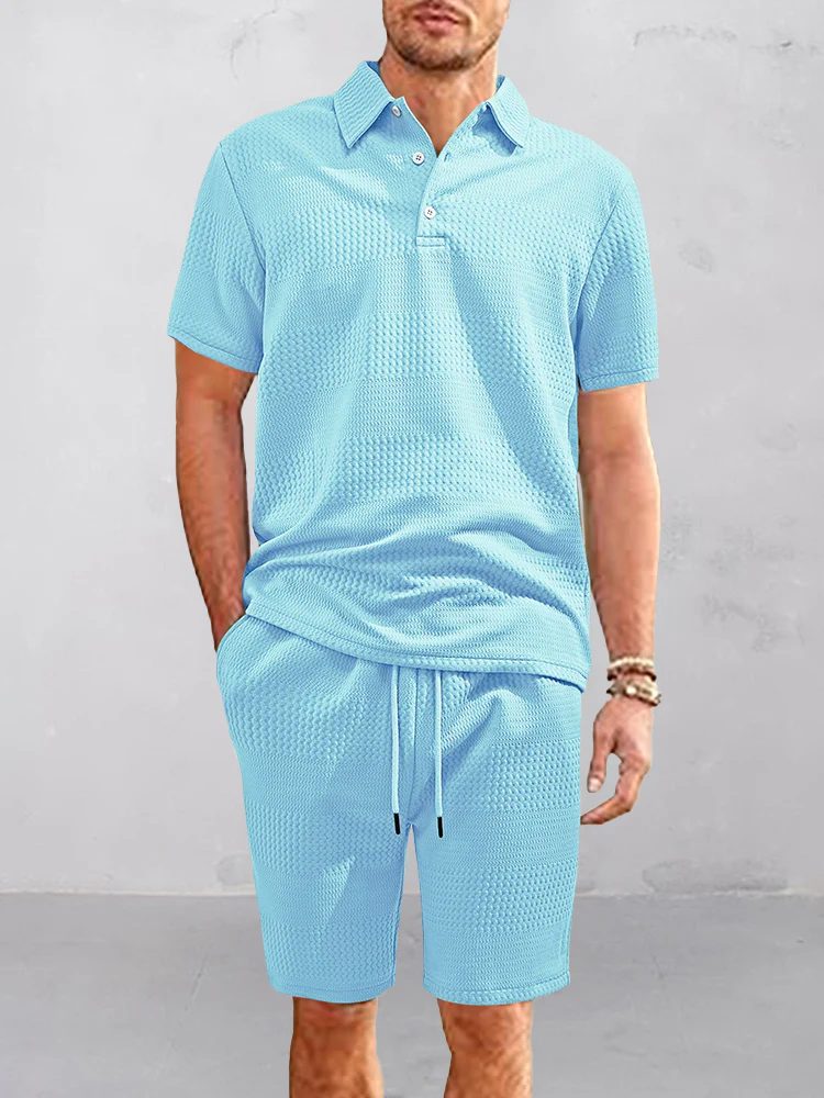 Comfort Fit Jacquard Textured 2-Piece Set - Image 6