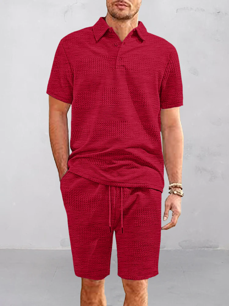 Comfort Fit Jacquard Textured 2-Piece Set - Image 8