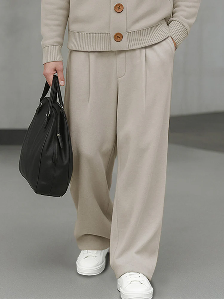 Comfort Ribbed Panel Jacket Pants Set - Image 4