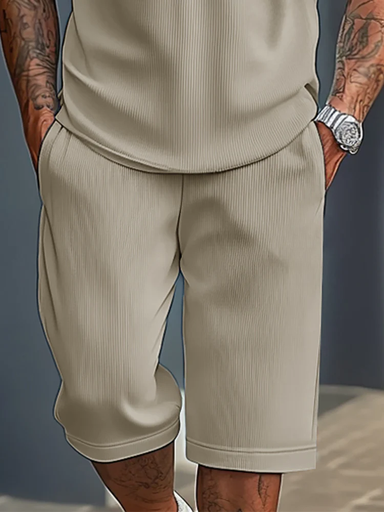 Comfort Stretch Textured Casual Set - Image 4