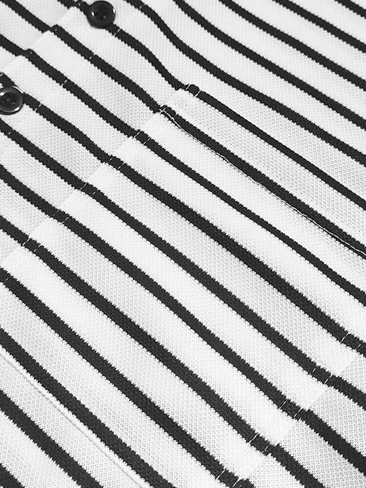 Comfy Basic Stripe Henley Shirt - Image 8