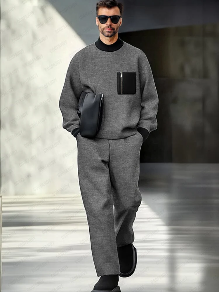 Comfy Color Block Athleisure Matching Set - Image 2