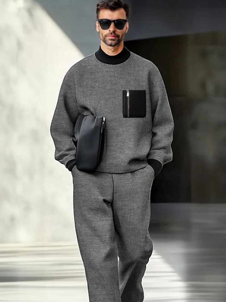 Comfy Color Block Athleisure Matching Set - Image 3